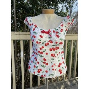 HELL BUNNY SWEETIE GYPSY TOP  Small US-10 UK